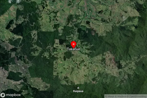 Takahue,Northland Satellite Map