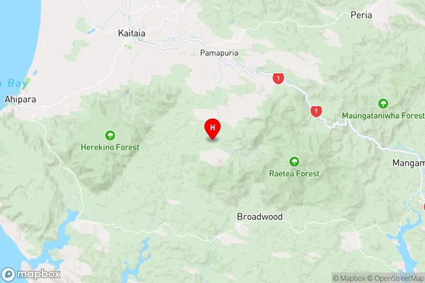 Takahue,Northland Region Map