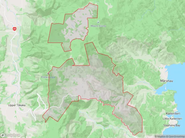 Takaka Hill, Tasman Polygon Area Map