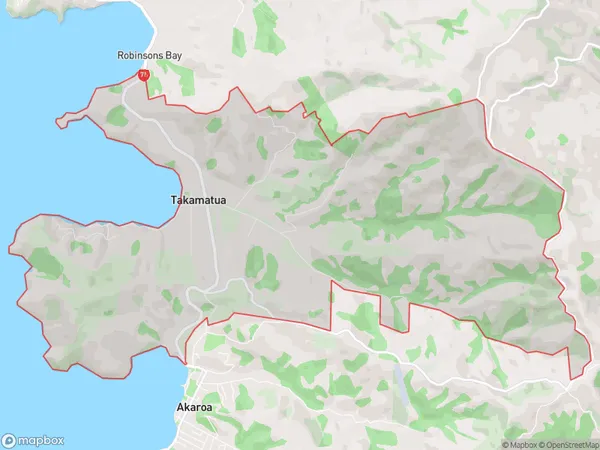 Takamatua, Canterbury Polygon Area Map