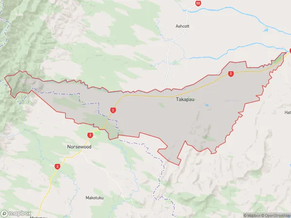 Takapau, Hawke's Bay Polygon Area Map