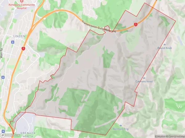 Takapu Valley, Wellington Polygon Area Map