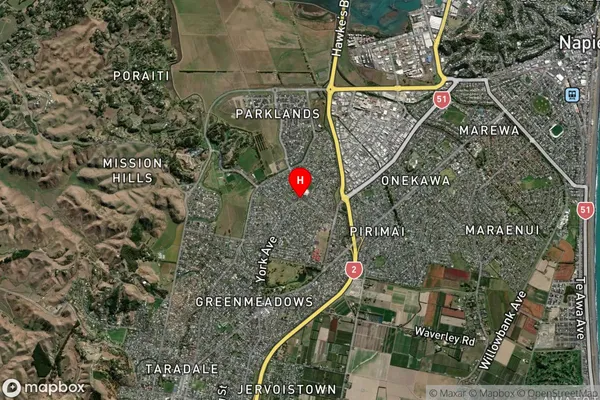 Tamatea,Hawke's Bay Satellite Map