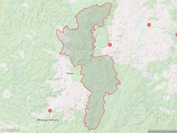 Tangarakau, Manawatu-Wanganui Polygon Area Map