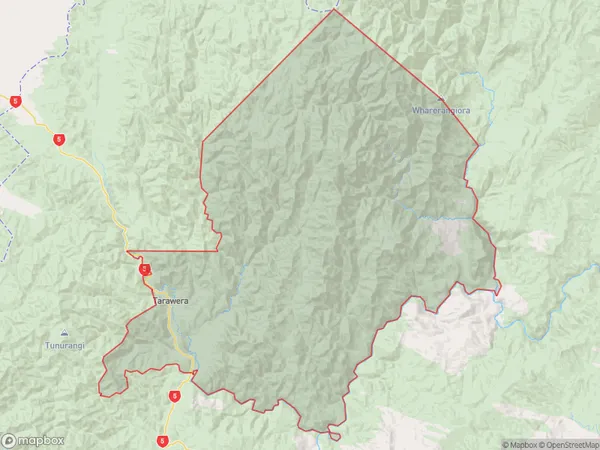 Tarawera, Hawke's Bay Polygon Area Map