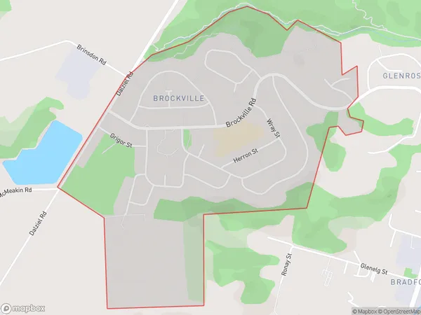 Brockville, Otago Polygon Area Map