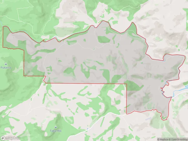 Tawanui, Otago Polygon Area Map