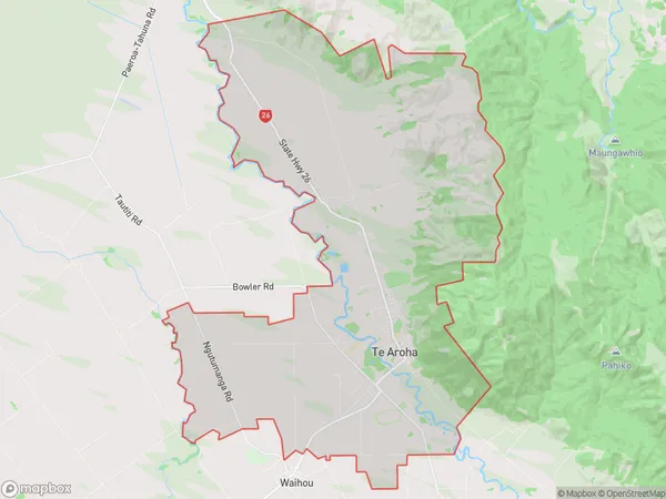 ZipCode 3343 Map for Te Aroha