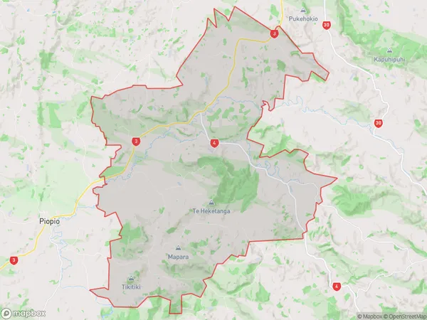 Te Mapara, Bay of Plenty Polygon Area Map