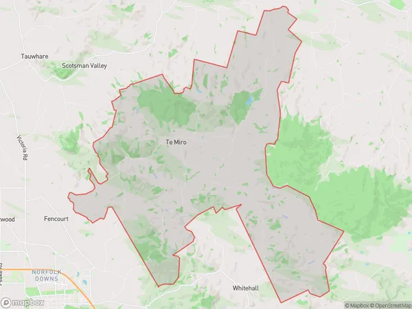 Te Miro, Waikato Polygon Area Map