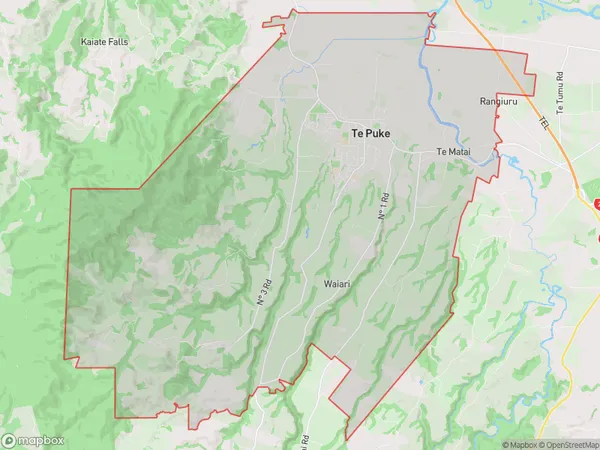 ZipCode 3182 Map for Te Puke