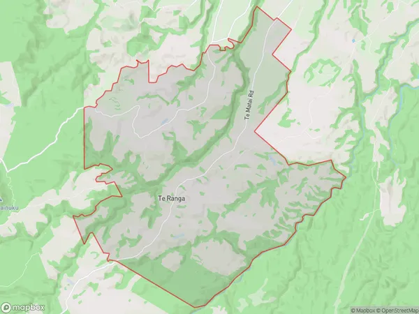 Te Ranga, Bay of Plenty Polygon Area Map