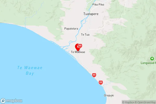 Te Waewae,Southland Region Map