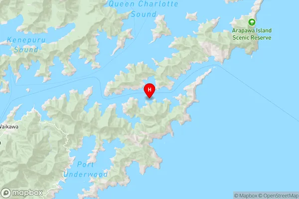 Te Weuweu Bay,Marlborough Region Map