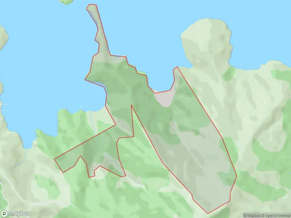 Te Weuweu Bay, Marlborough Polygon Area Map