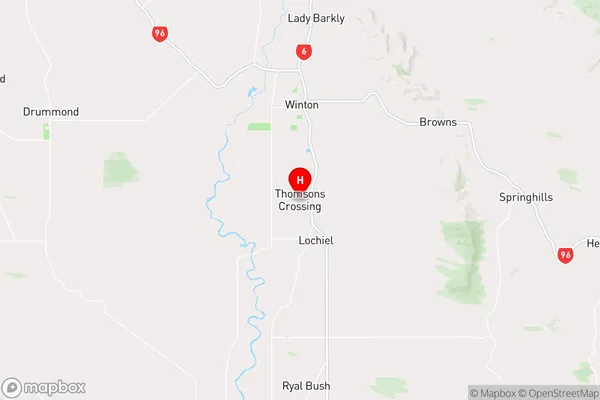 Thomsons Crossing,Southland Region Map