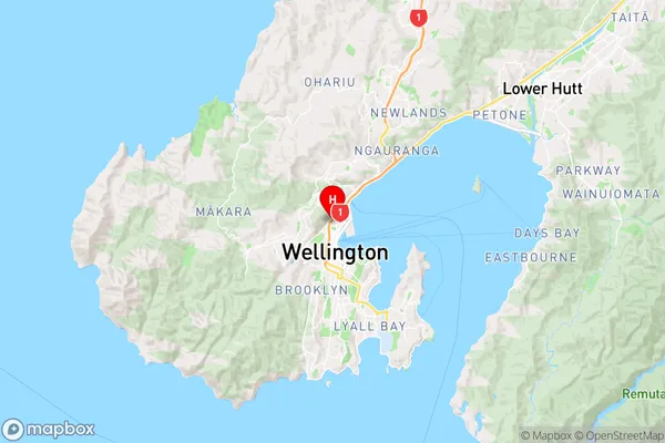 Thorndon,Wellington Region Map