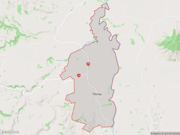 Tihiroa, Waikato Polygon Area Map