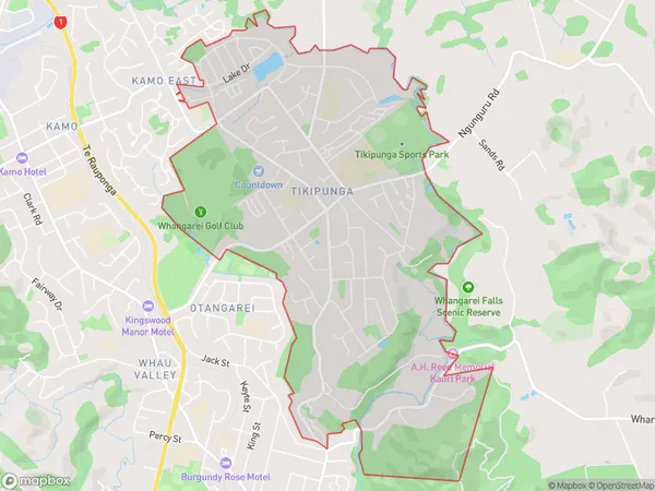 Tikipunga, Northland Polygon Area Map