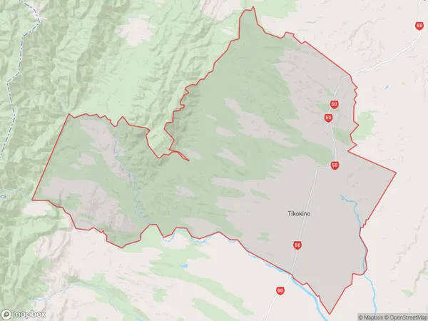 Tikokino, Hawke's Bay Polygon Area Map