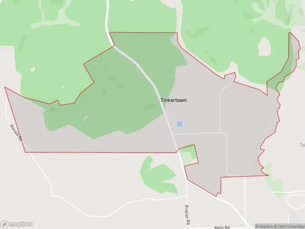 Tinkertown, Southland Polygon Area Map