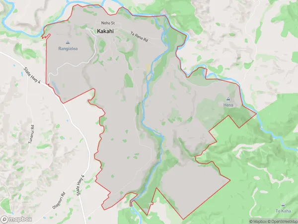 Kakahi, Manawatu-Wanganui Polygon Area Map