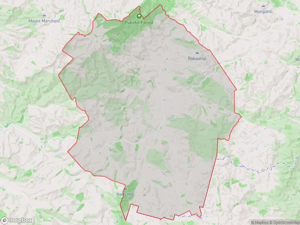 Tiraumea, Manawatu-Wanganui Polygon Area Map