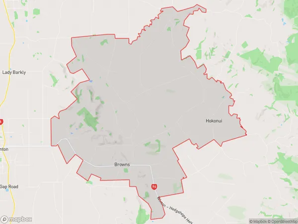 Browns, Southland Polygon Area Map