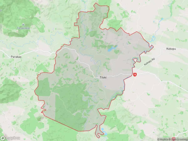 Titoki, Northland Polygon Area Map