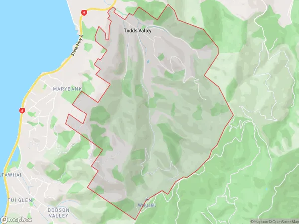 Todds Valley, Nelson Polygon Area Map