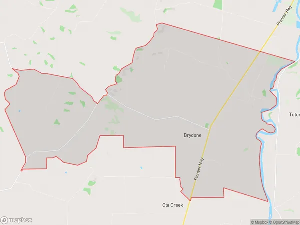 Brydone, Southland Polygon Area Map