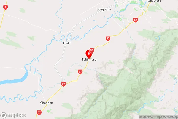 Tokomaru,Manawatu-Wanganui Region Map