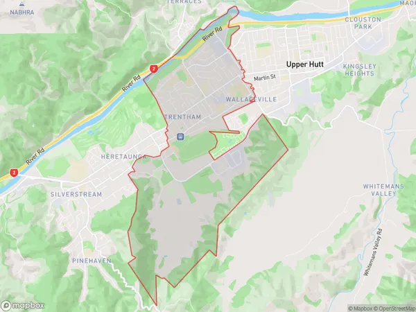 Trentham, Wellington Polygon Area Map