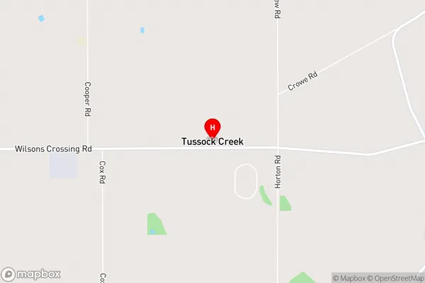 Tussock Creek,Southland Area Map