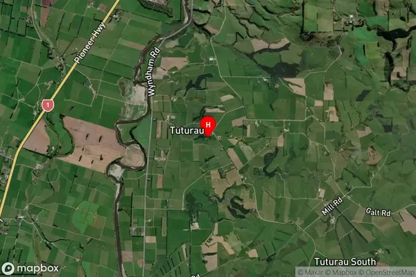 Tuturau,Southland Satellite Map