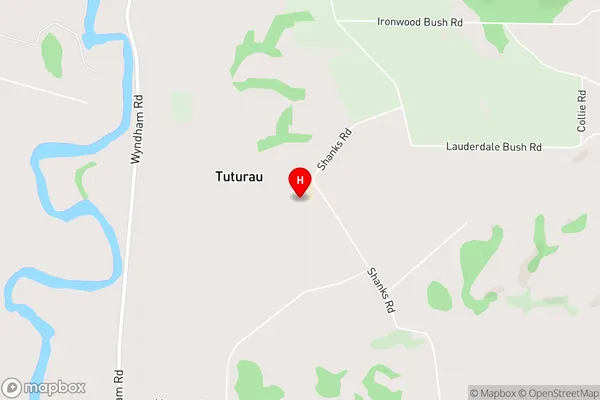 Tuturau,Southland Area Map