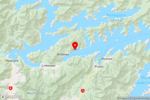 Umungata Bay,Marlborough Region Map