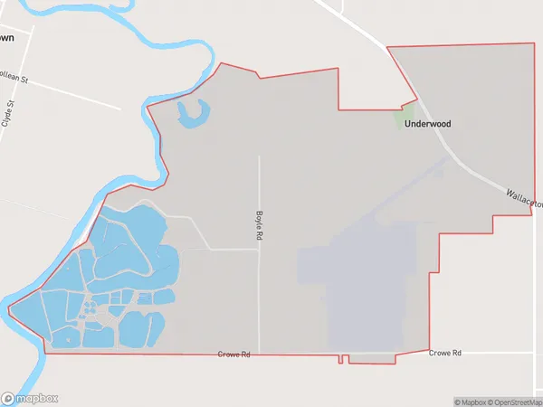 Underwood, Southland Polygon Area Map