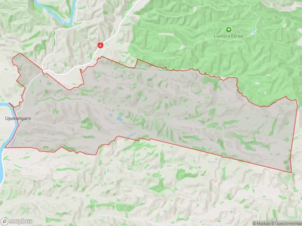 Upokongaro, Manawatu-Wanganui Polygon Area Map