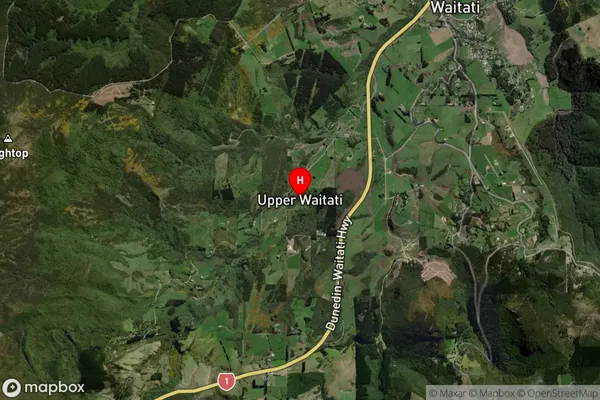 Upper Waitati,Otago Satellite Map