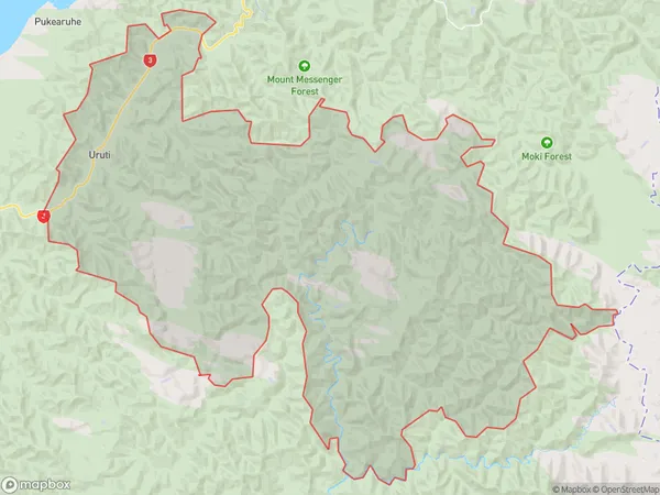 Uruti, Taranaki Polygon Area Map