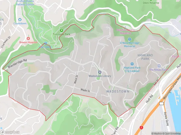 Wadestown, Wellington Polygon Area Map