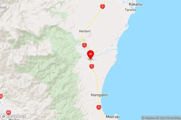 Waianakarua,Otago Region Map