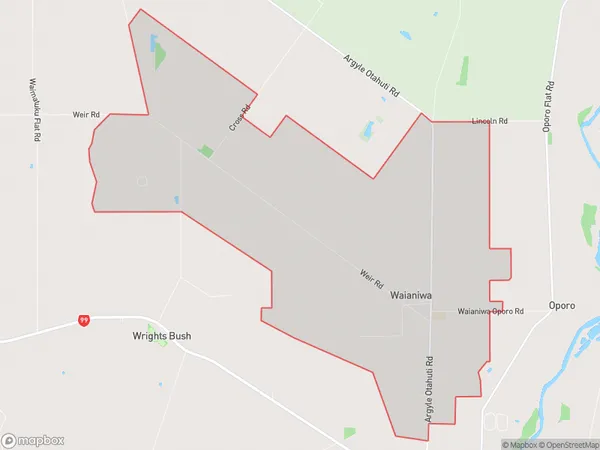 Waianiwa, Southland Polygon Area Map