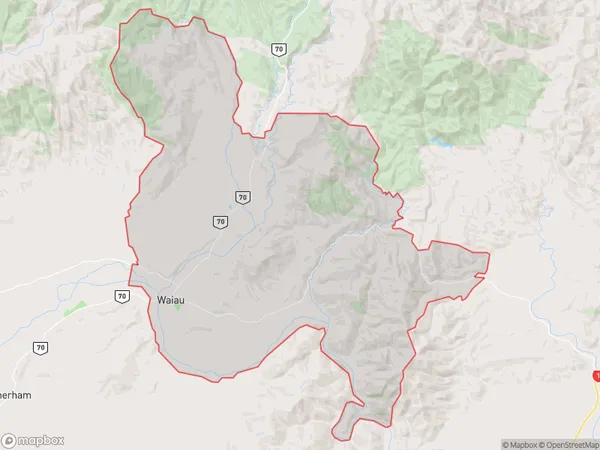 Waiau, Southland Polygon Area Map