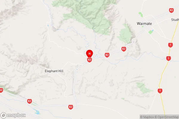 Waihao Downs,Canterbury Region Map