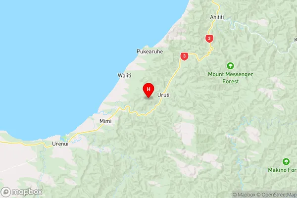 Waiiti,Taranaki Region Map