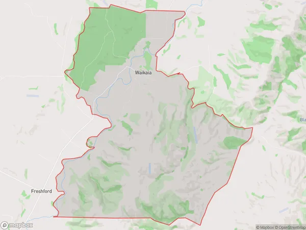 Waikaia, Southland Polygon Area Map