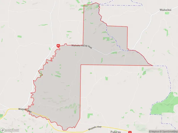 Waikaka Valley, Southland Polygon Area Map