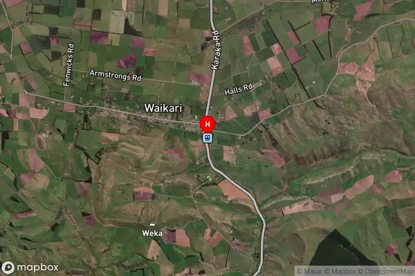 Waikari,Canterbury Satellite Map